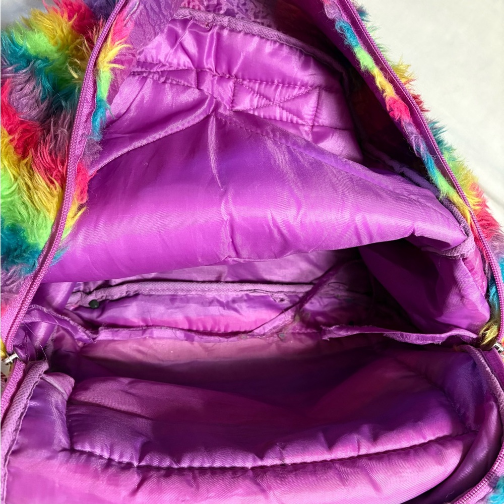 Colorful Furry Kids Backpack - Picture 8 of 10
